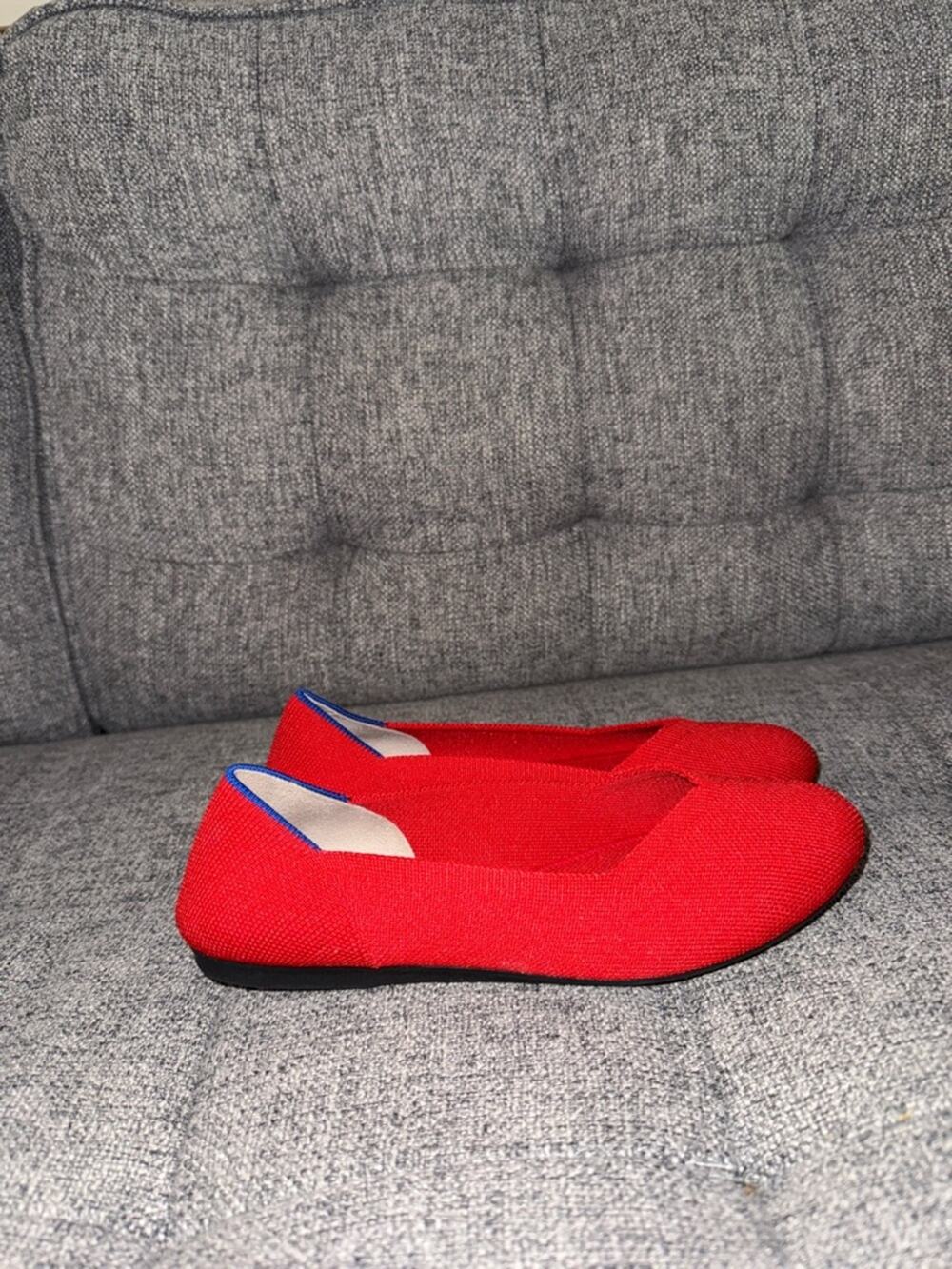 Rothy’s red round toe flats size 6.5